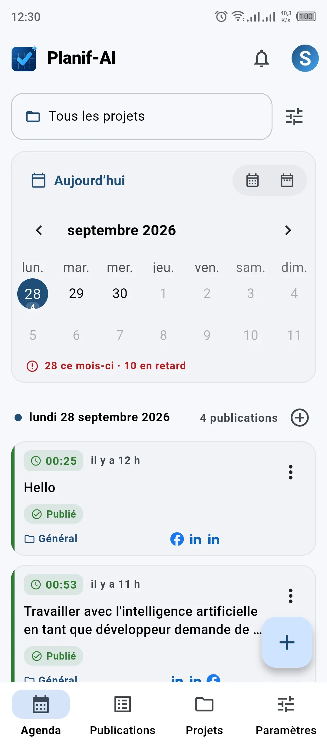 Le rappel du jour, sur le téléphone